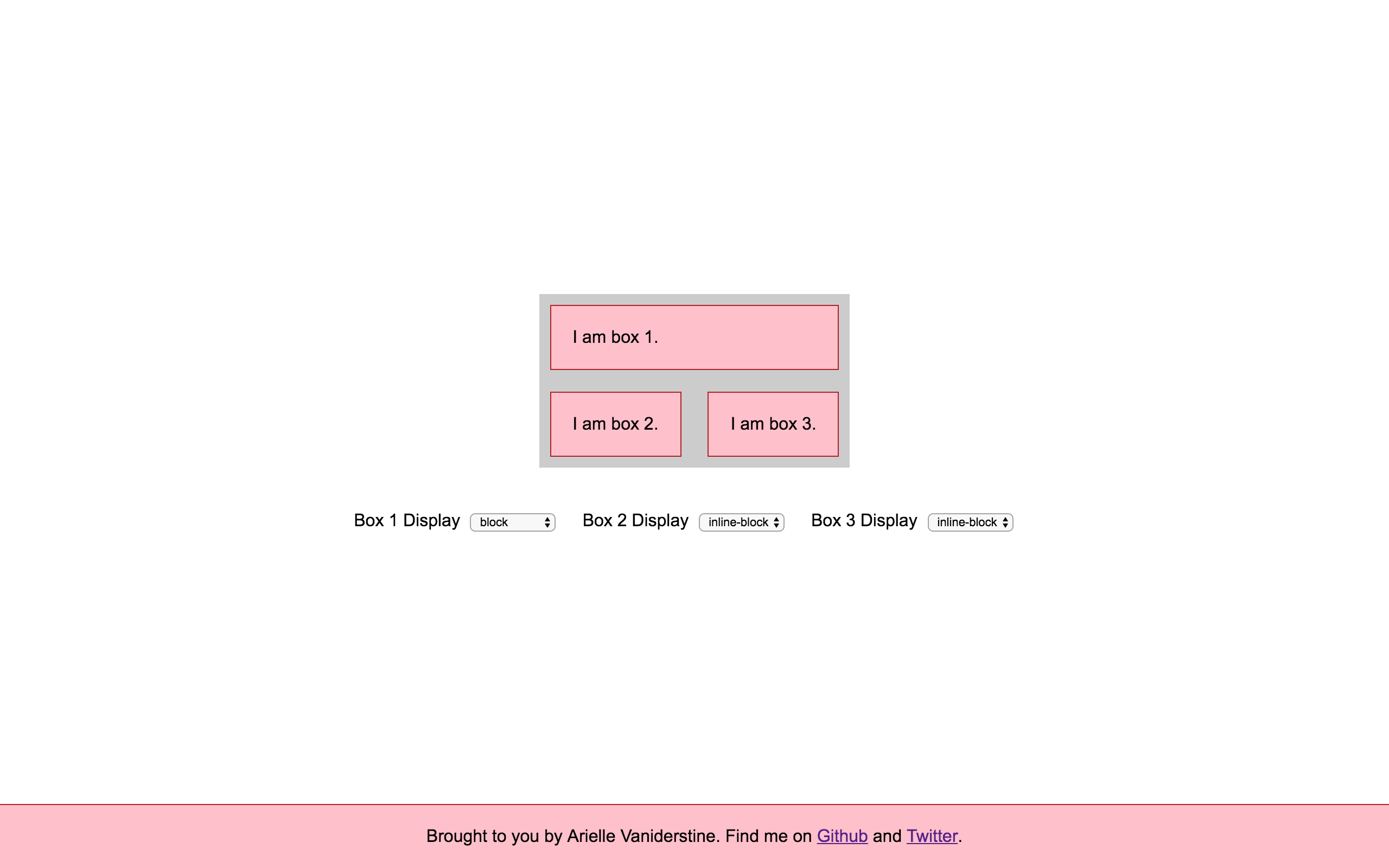 CSS Display Screenshot