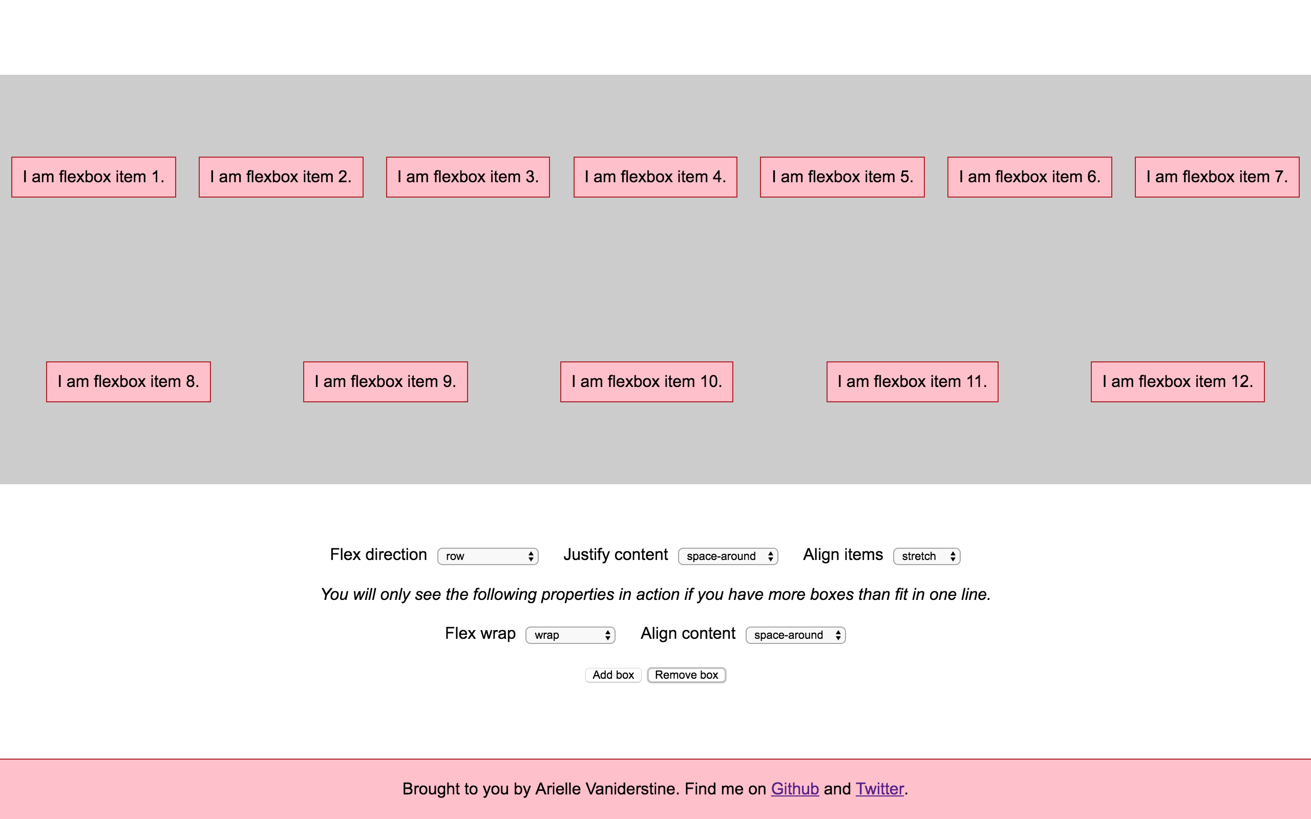 Flexbox Screenshot